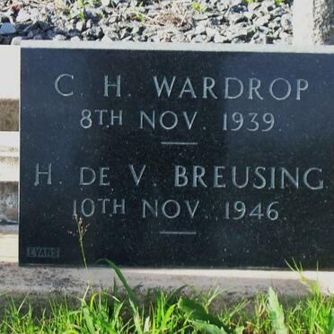 WARDROP C.H. -1939 :: BREUSING H. -1946 
