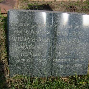 WARREN William John -1955 &amp; Eva Rose -1958