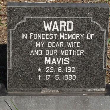 WARD Mavis 1921-1980