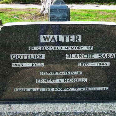 WALTER Gottlieb 1863-1944 &amp; Blanche Sarah 1870-1946