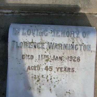 WARMINGTON Florence -1928