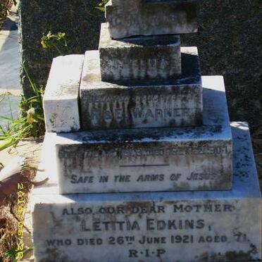 WARNER Thelma :: WARNER ?rse -1907 :: EDKINS - Letitia -1921