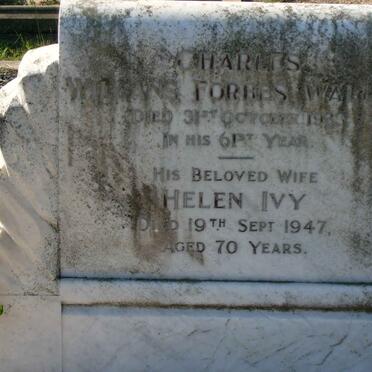 WALLER Charles Willans Forbes -1933 &amp; Helen Ivy -1949