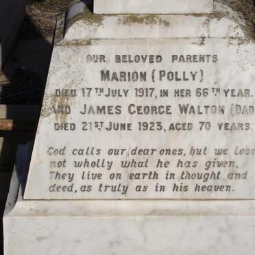 WALTON James George -1923 &amp; Marion -1917