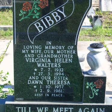 WALTERS Virginia Helen 1932-1994 :: WALTERS Dawn Theresa 1957-1961