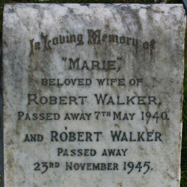 WALKER Robert -1945 &amp; Marie -1940