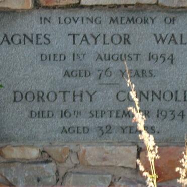 WALTER Agnes Taylor -1954 :: CONNOLLY Dorothy -1934