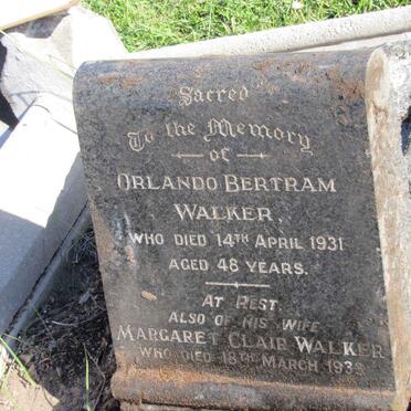 WALKER Orlando Bertram -1931 &amp; Margaret Claire -1933 