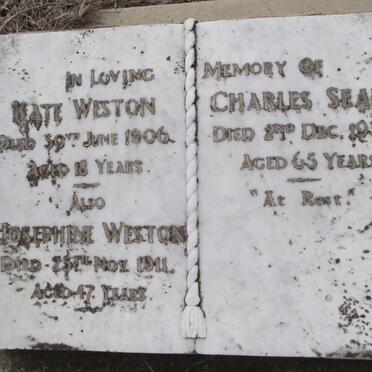 WESTON Kate -1906 :: SEALE Charles -1935 :: WESTON Josephine -1911