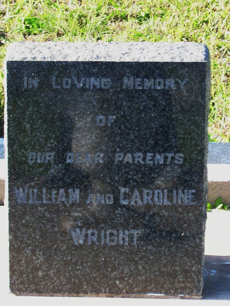 WRIGHT William &amp; Caroline