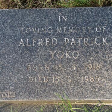 YOKO Alfred Patrick 1918-1986