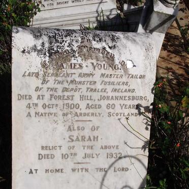 YOUNG James -1900 &amp; Sarah -1932