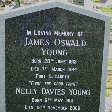 YOUNG James Oswald 1913-1994 &amp; Nelly Davies 1914-2008