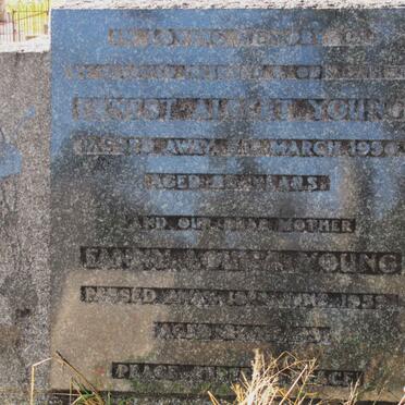 YOUNG Ernest Albert -1950 &amp; Fanny Louisa -1952