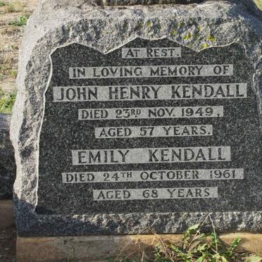 KENDALL John Henry -1949 &amp; Emily -1961 