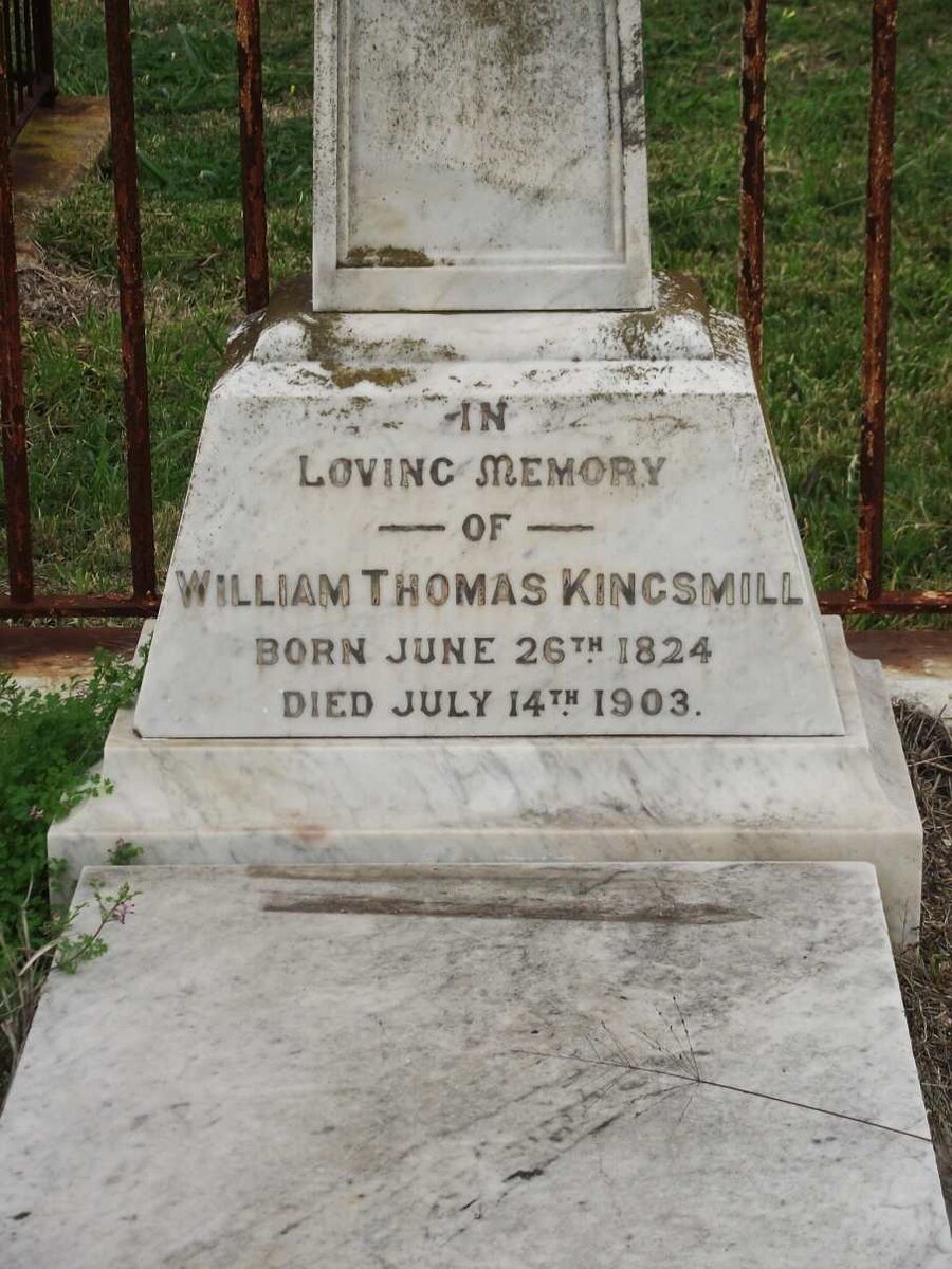 KINGSMILL William Thomas 1824-1903