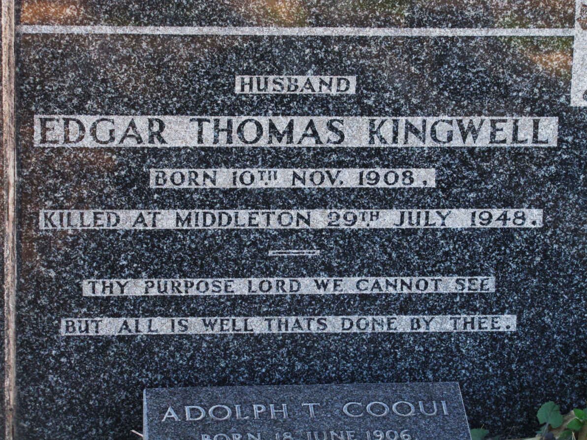 KINGWELL Edgar Thomas 1908-1948