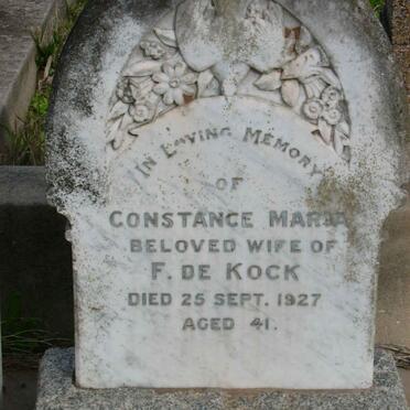 KOCK Constance Maria, de -1927 