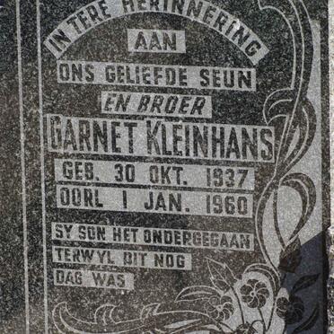KLEINHANS Garnet 1937-1960