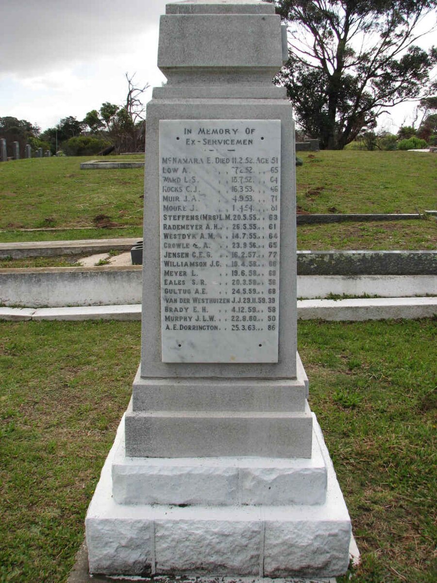 2. In Memory Of Ex -Servicemen