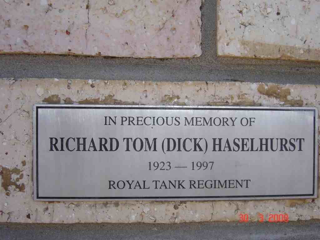 HASELHURST Richard Tom 1923-1997