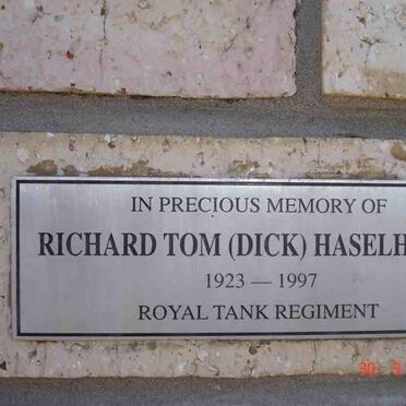 HASELHURST Richard Tom 1923-1997