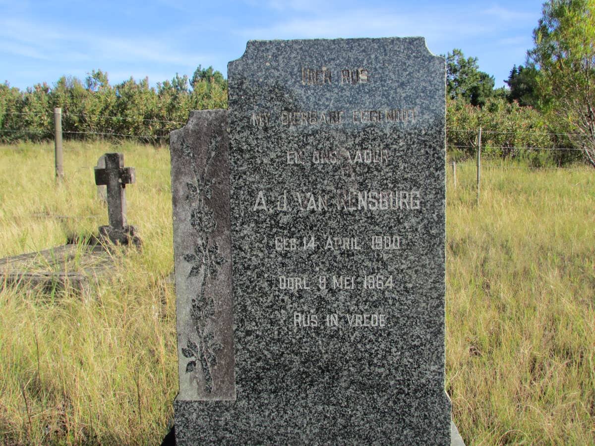 RENSBURG A.J., van 1900-1964