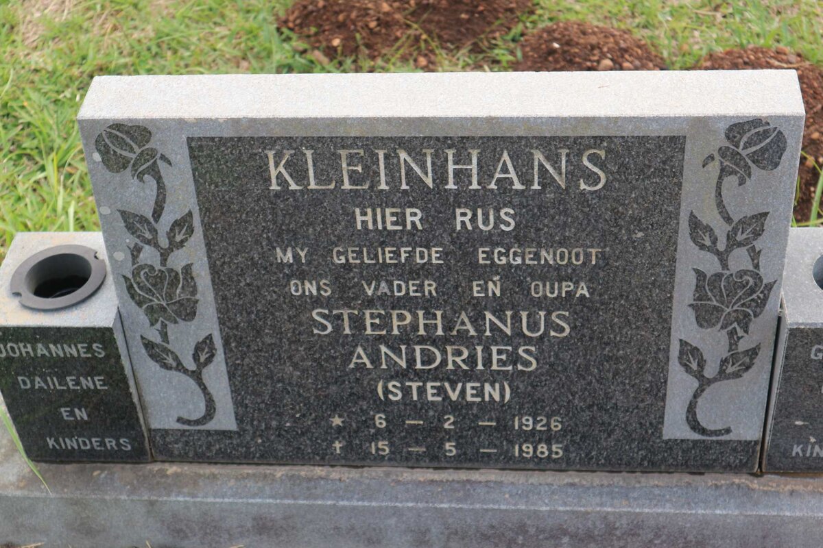 KLEINHANS Stephanus Andries 1926-1985