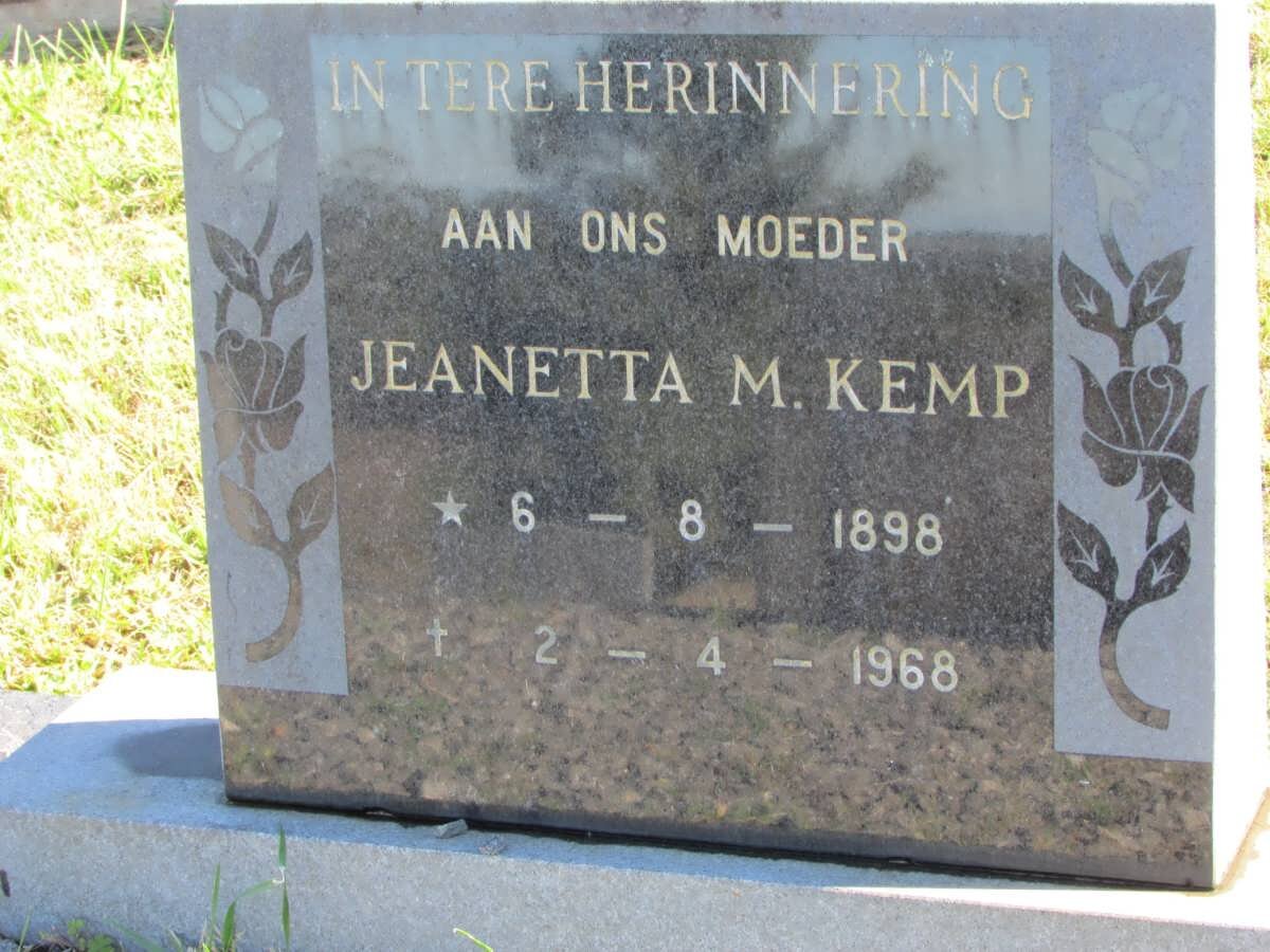 KEMP Jeanetta M. 1898-1968