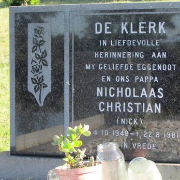 KLERK Nicholaas Christian, de 1948-1981