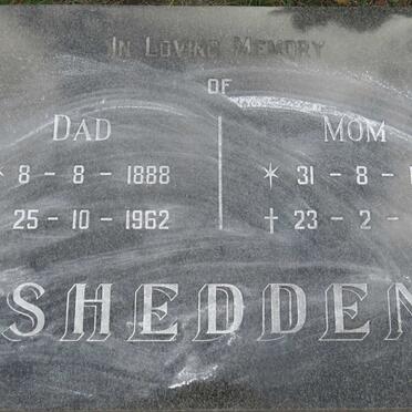 SHEDDEN 1888-1962 &amp; 1888-1952