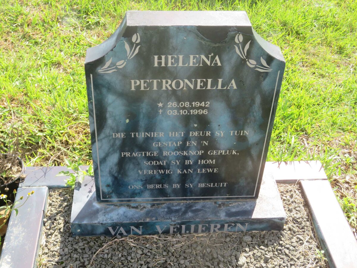 VEIJEREN Helena Petronella, van 1942-1996