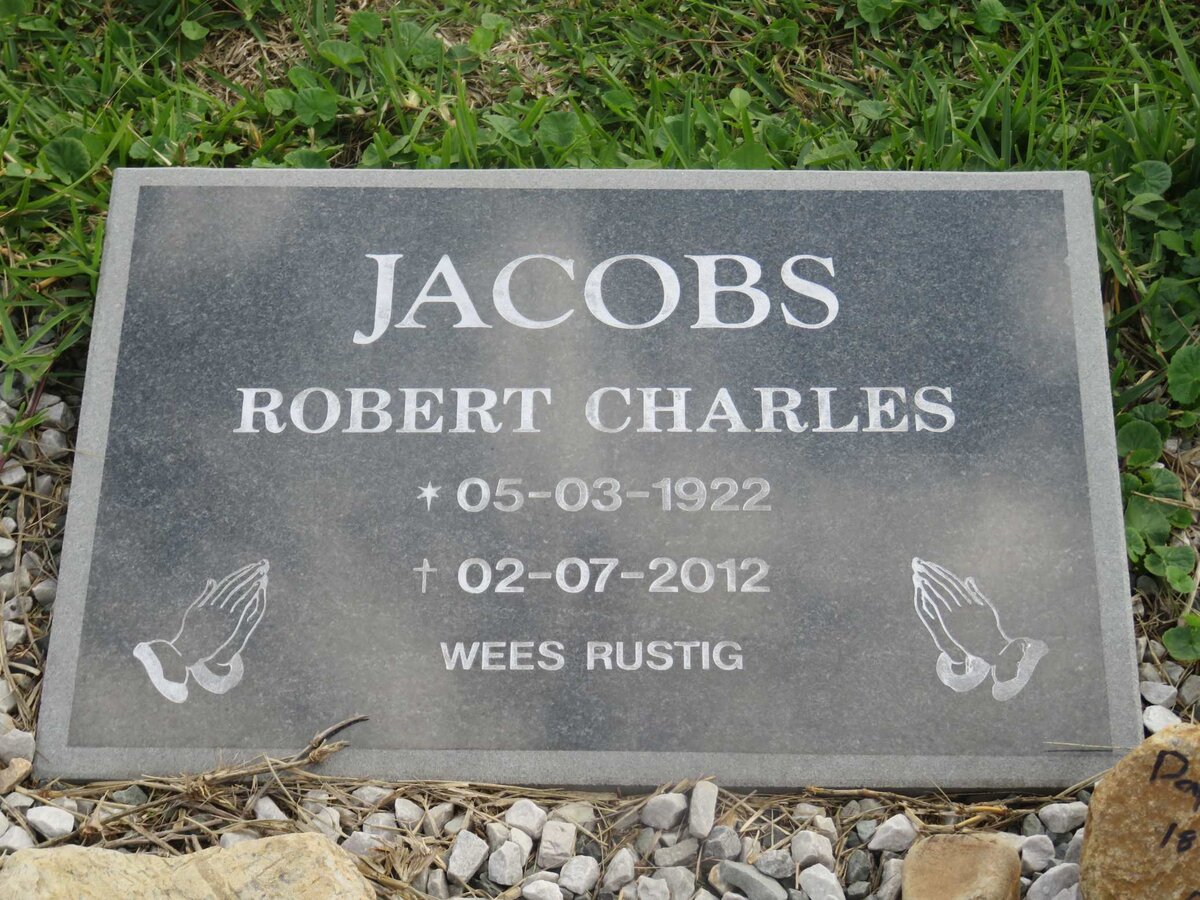 JACOBS Robert Charles 1922-2012