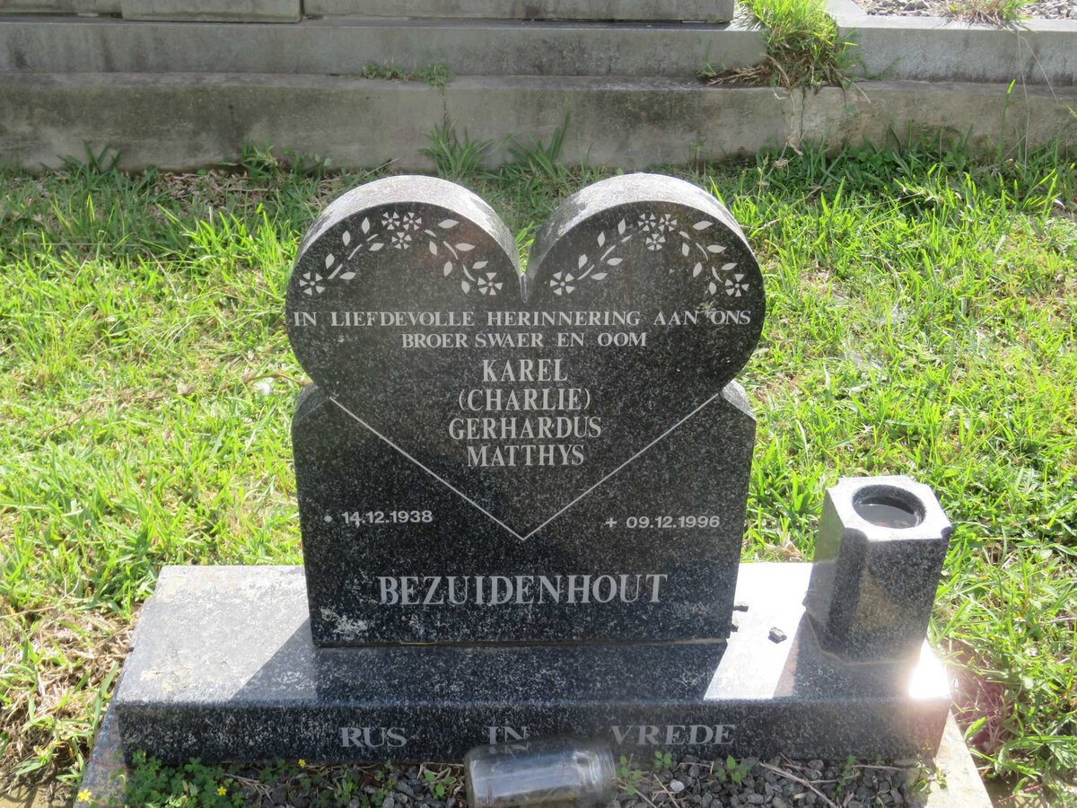 BEZUIDENHOUT Karel Gerhardus Matthys 1938-1996