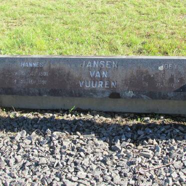 VUUREN Hannes, Jansen van 1901-1991 &amp; Joey 1911-1975