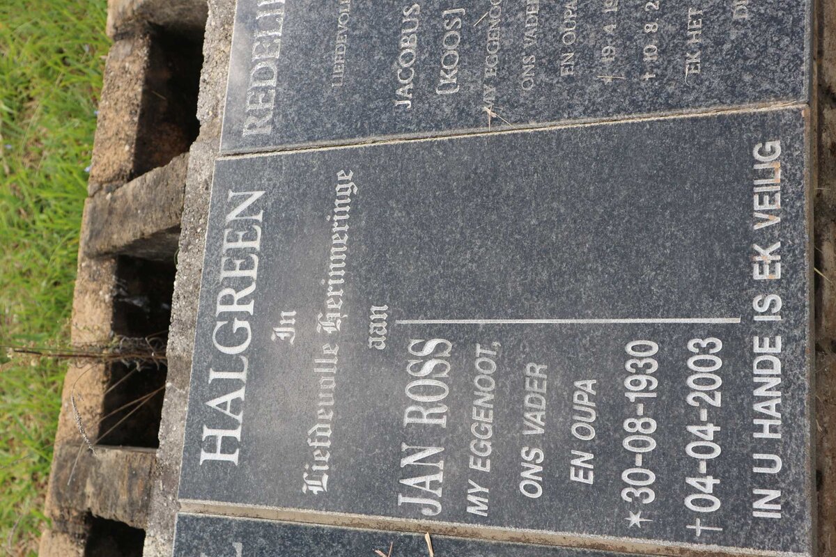 HALGREEN Jan Ross 1930-2003