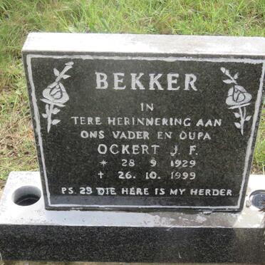 BEKKER Ockert J.F. 1929-1999