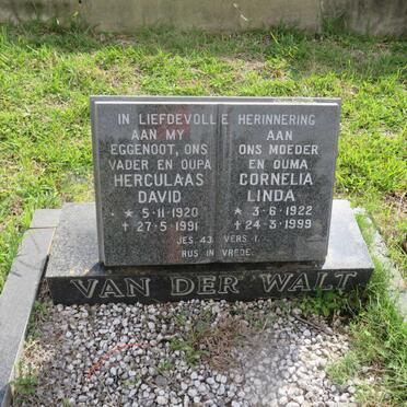 WALT Herculaas David, van der 1920-1991 &amp; Cornelia Linda 1922-1999