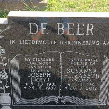 BEER Joseph, de 1931-1987 &amp; Susanna Elizabeth 1931-2017