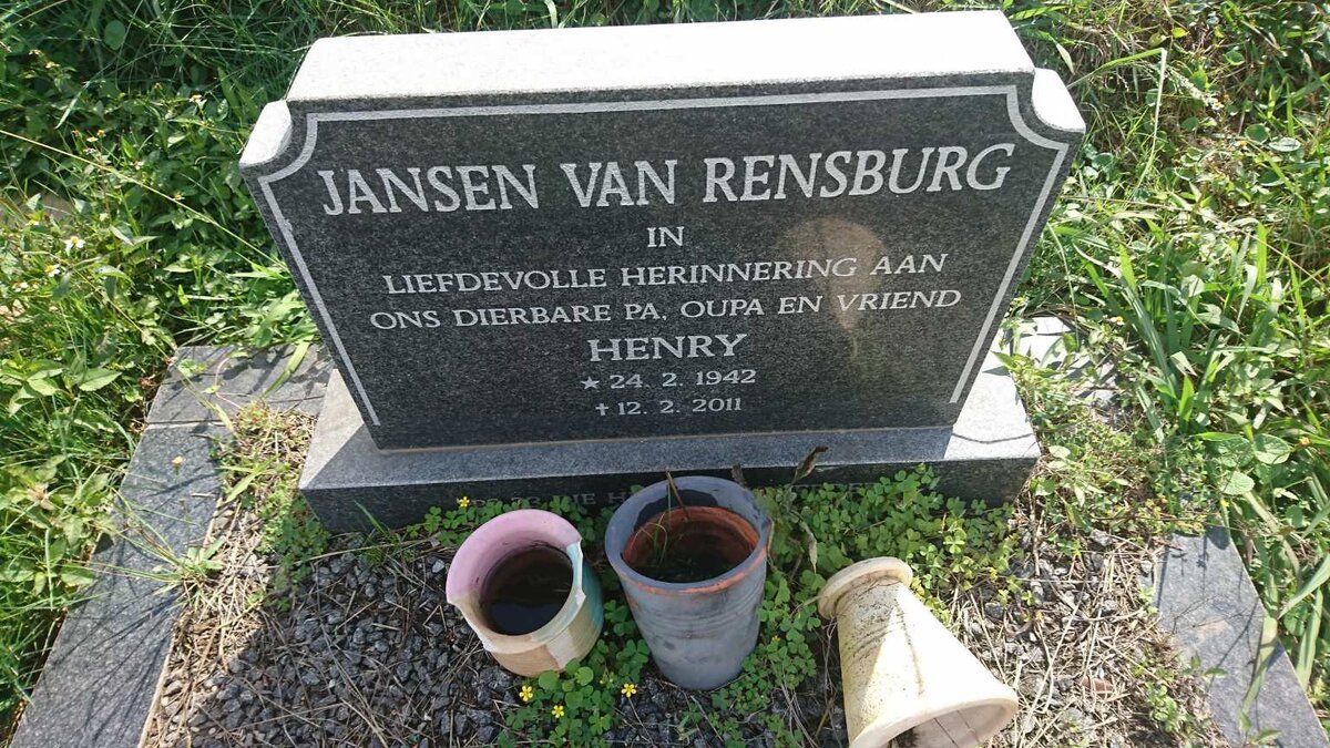 RENSBURG Henry, Jansen van 1942-2011