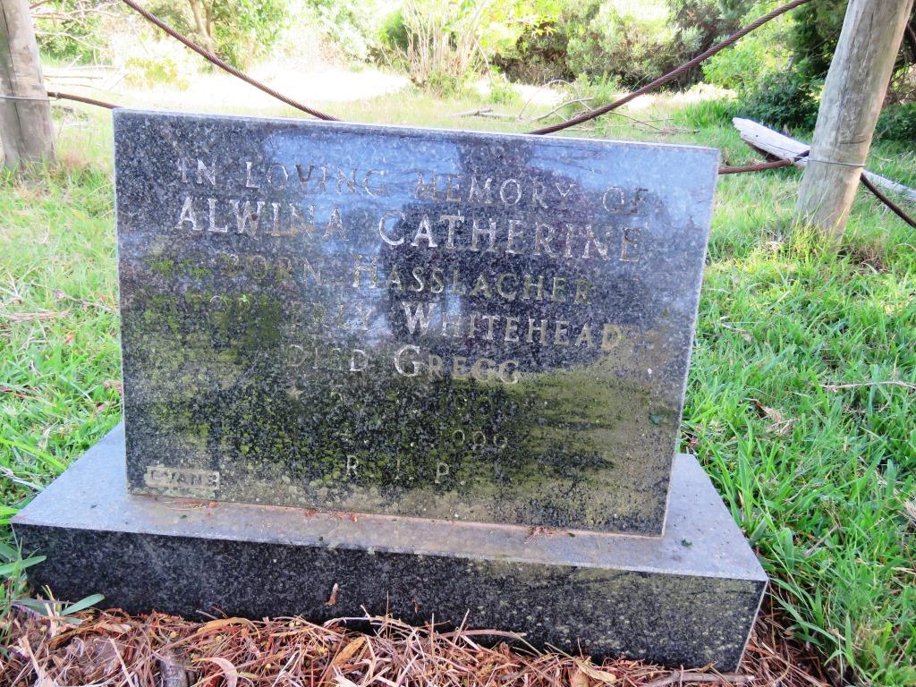 GREGG Alwina Catherine formerly WHITEHEAD nee HASSLACHER 1900-1999
