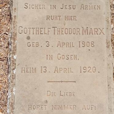 MARX Gotthelf Theodor 1908-1920