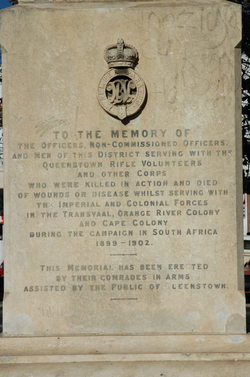 2. Queenstown War Memorial 1899-1902