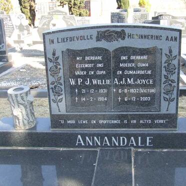 ANNANDALE W.P.J. 1931-1984 &amp; A.J.M. VICTOR 1932-2003