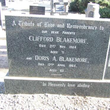 BLAKEMORE Clifford -1964 &amp; Doris A. -1965
