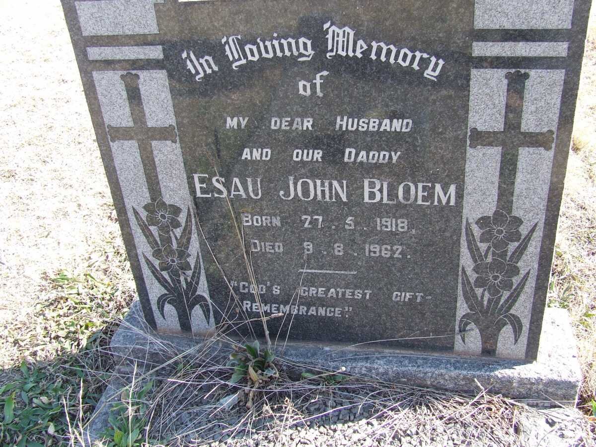 BLOEM Esau John 1918-1962