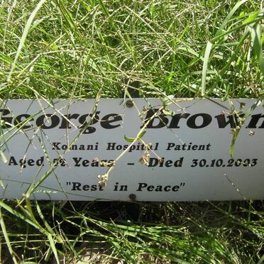 BROWN George -2003
