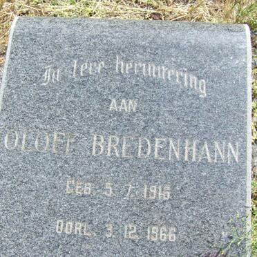 BREDENHANN Oloff 1916-1966