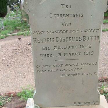 BOTHA Hendrik Cornelius 1846-1919