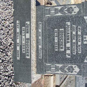 BOUCHER John 1877-1954 &amp; Johanna M.P. 1879-1944